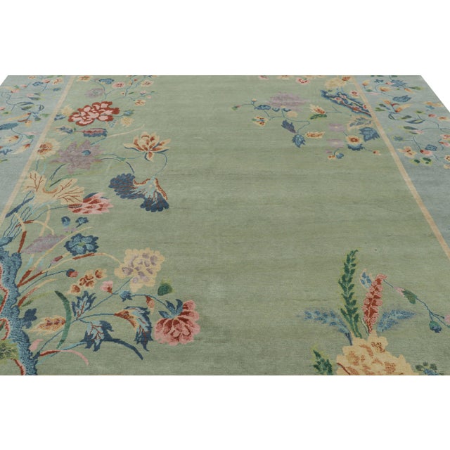 Hand-knotted in wool, this 10x14 rug by Rug & Kilim is a new addition to their Chinese Art Deco rug line. On the Design:...