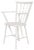 Mid-Century White Spindle Back Armchair For Sale