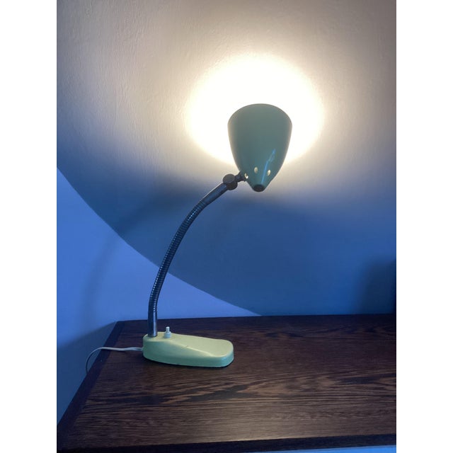 Desk Table Lamp by Hala Busquet, 1950, in Very Good conditions. Designed 1950 to 1959 I have official proof of...