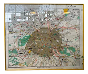 Vintage Street Map Paris