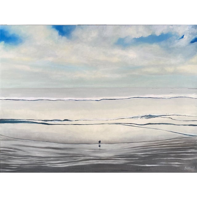 "Solo" Contemporary Seascape Oil Painting, by Jessica Fairley For Sale