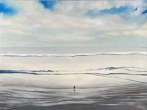 "Solo" Contemporary Seascape Oil Painting, by Jessica Fairley