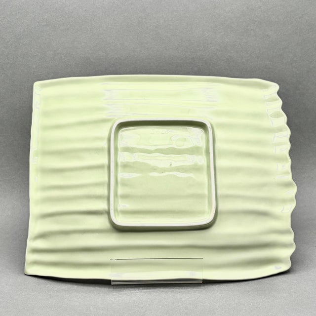 Asparagus Vintage Mid-Century Modern Asparagus Embossed Ceramic Serving Dish For Sale - Image 8 of 9