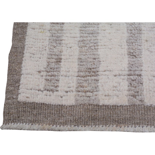 Moroccan New Moroccan Hand Knotted Wool Rug, 2'6x9'9 For Sale - Image 3 of 5