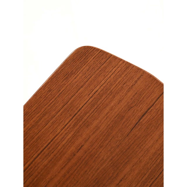 Brown Scandinavian Teak Bedside Table, 1960s For Sale - Image 8 of 10