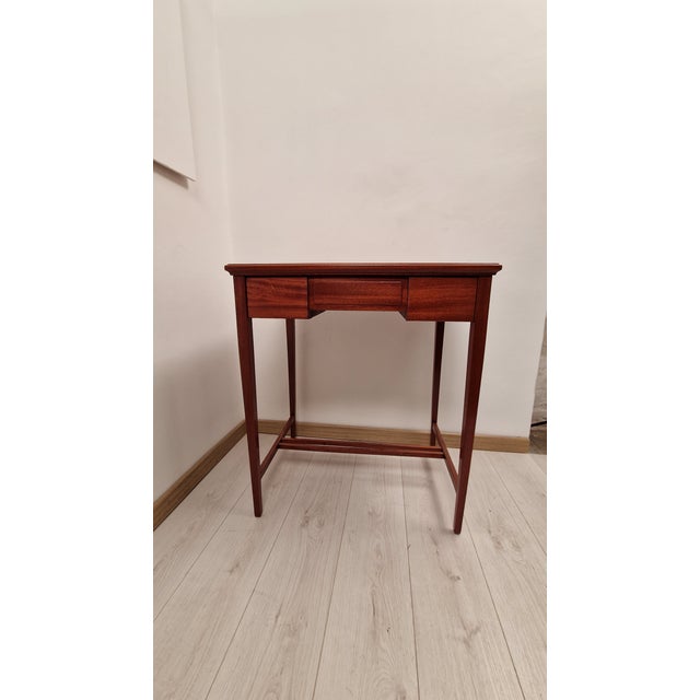 Art Nouveau Wooden Desk with Brass Inserts by Eugenio Quarti, 1890s For Sale - Image 5 of 18