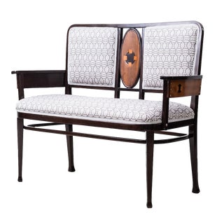 Secessionistic Bench by Marcel Kammerer for Thonet, Grand Hotel Wiesler, Graz, Vienna, 1906 For Sale