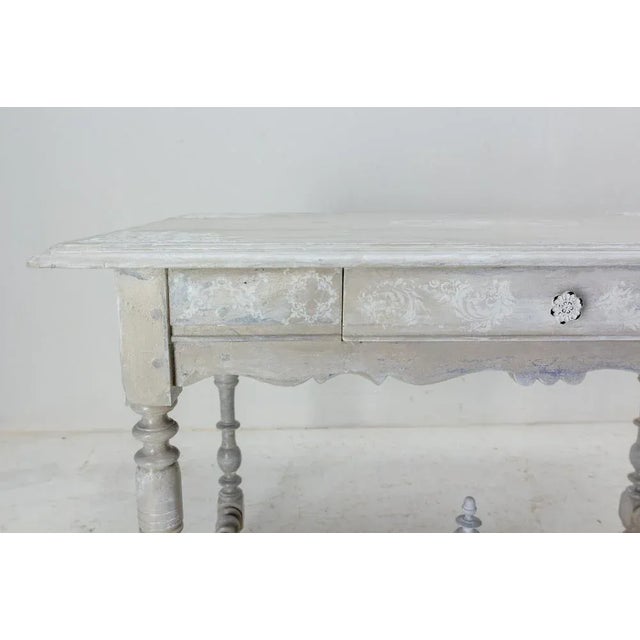 19th Century French Louis XIII Oak Writing Table For Sale - Image 10 of 13