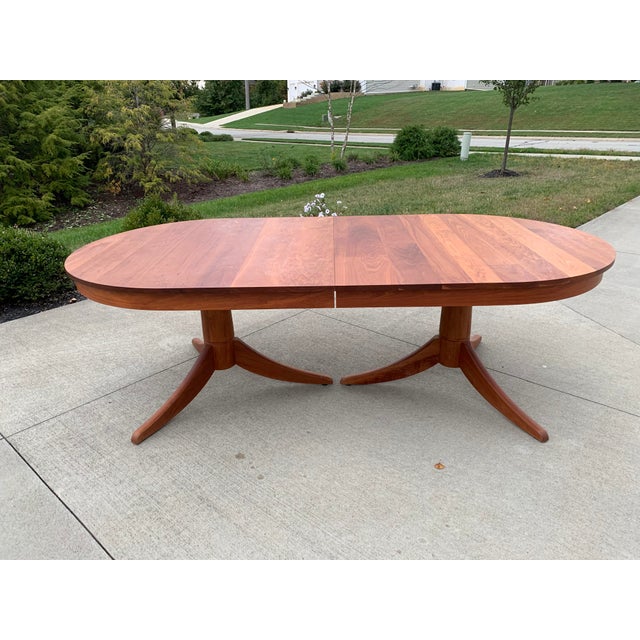 Thomas Moser of Maine Oval Cherry Double Pedestal Dining Table Chairish