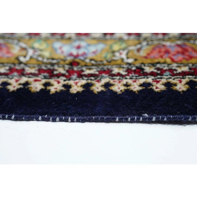 Extremely Fine Silk Persian Qum Rug 4'5'' X 7'0'' For Sale - Image 4 of 12