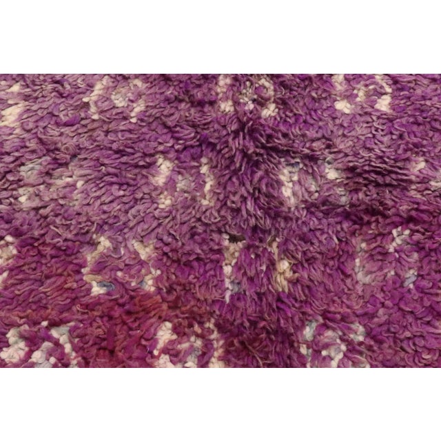 Mid 20th Century Vintage Purple Boujad Moroccan Rug - 04'07 X 06'00 For Sale - Image 5 of 9