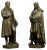 19th Century Chalked Bronzed Figures by Dopmeier, Set of 2 For Sale