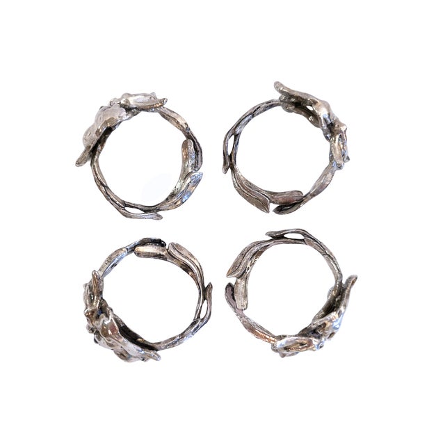 Set of 4 Arthur Court Bunny Napkin Rings With Original Box For Sale - Image 11 of 18