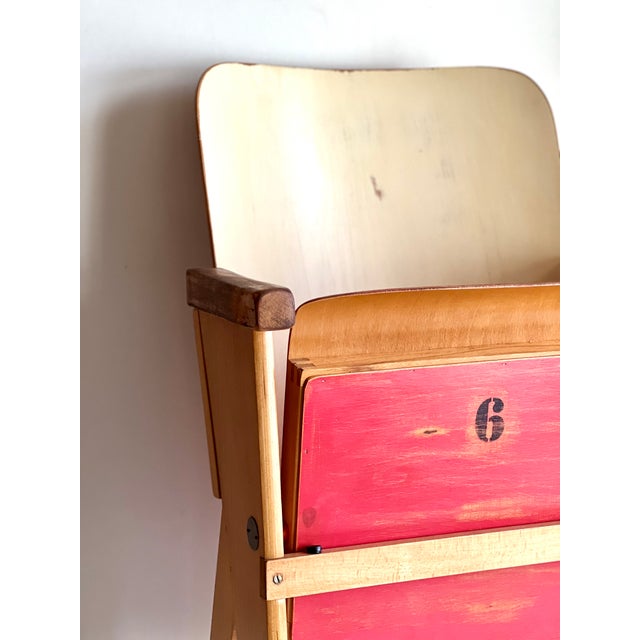 Red Vintage Cinema Seater from Ton, 1960s For Sale - Image 8 of 18