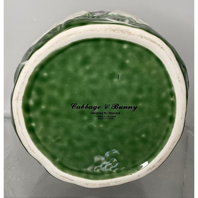 Late 20th Century Bunny & Cabbage Planter For Sale - Image 9 of 11