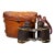 Antique Leather Wrapped German Binoculars and Case c.1921 For Sale