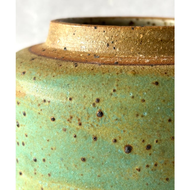 Vintage Stoneware Art Pottery Covered Jar Handmade by Gerry Williams For Sale - Image 10 of 12