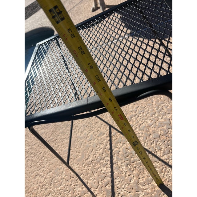 Russell Woodard Vintage Wrought Iron Mid-Century Modern End Table For Sale - Image 4 of 8