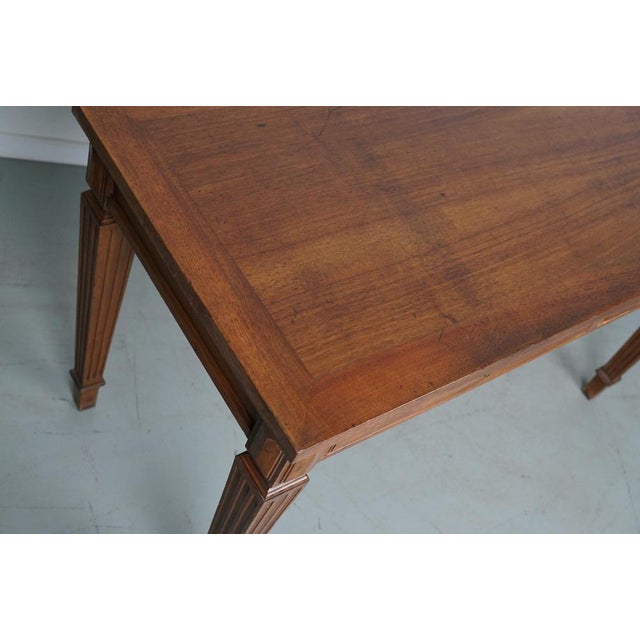 Louis XVI French Walnut Writing Desk, 1920s For Sale - Image 6 of 16