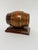 Georgian Barrel-Form Brass Bound Mahogany String Holder C. 1830 For Sale - Image 4 of 7