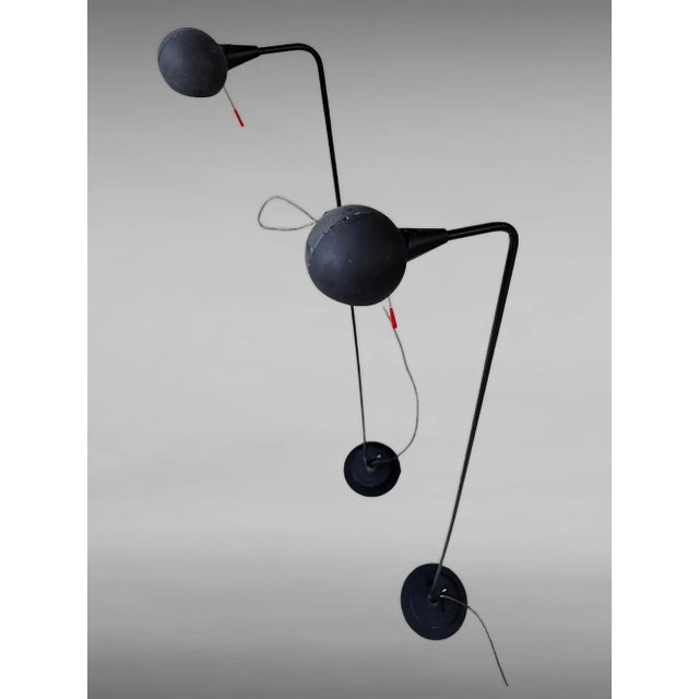 Industrial Fire Fly Reading Lamps by Emanuele Ricci for Artemide, Set of 2 For Sale - Image 3 of 10