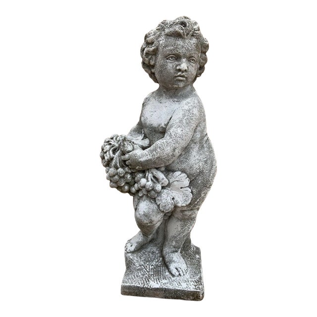Vintage Neoclassical Style Cherub/Putti Garden Sculpture For Sale