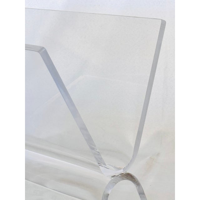 Mid 20th Century Lucite Magazine Holder For Sale - Image 13 of 15