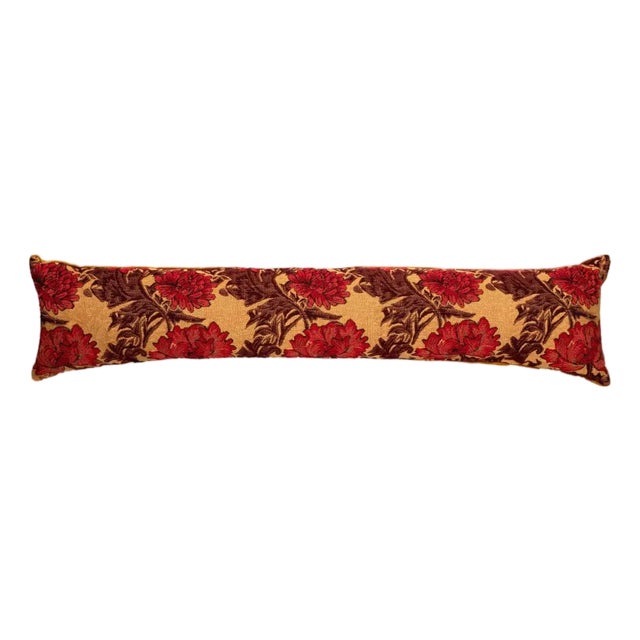 Chrysanthemums Gold Draught Excluder - 90x20 Cm (36"x9") For Sale