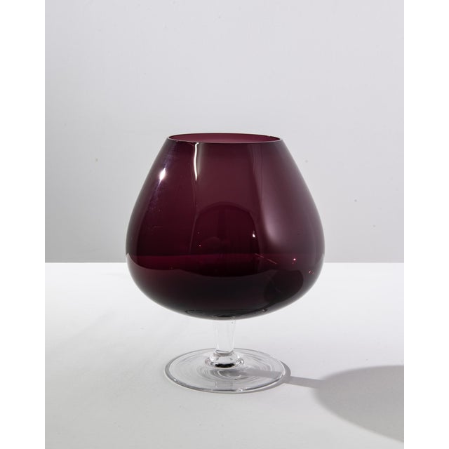 Glass 1960s Italian Purple Glass Goblet For Sale - Image 7 of 18