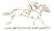 Contemporary Shabby Chic Racehorse Porcelain Platter - Unsigned For Sale