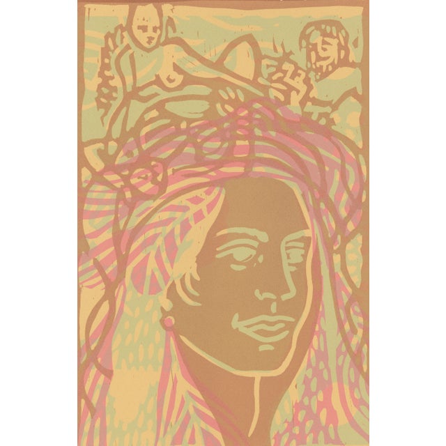 Original limited edition (32/100) linocut print by the Italian artist Alessandro Nastasio, from a monograph folder of 3...