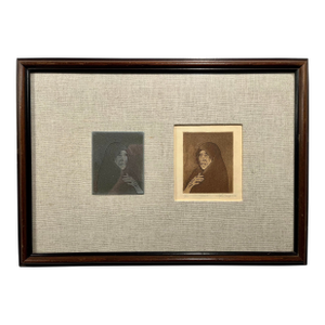 1970s Rare Alfredo Arciniaga Limited Edition "Juana" Intaglio Etching With Steel Plate