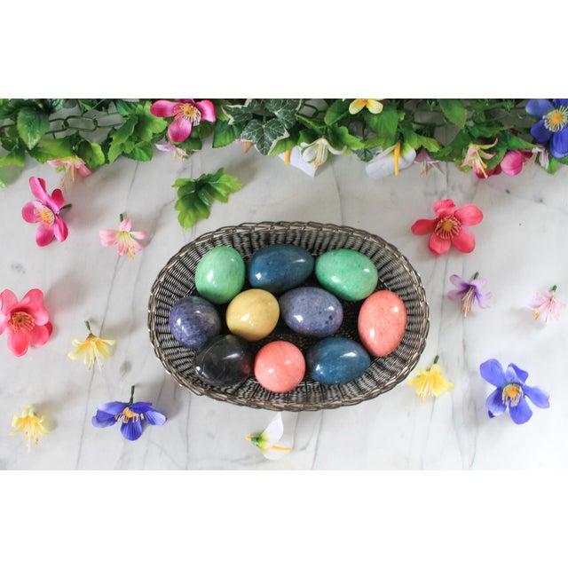 Farmhouse Vintage Marble Stone Eggs For Sale - Image 3 of 10