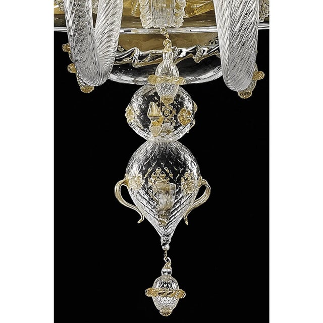 2020s Imperial Style “Rigadin” Murano Glass Chandelier in Venetian Design For Sale - Image 5 of 9