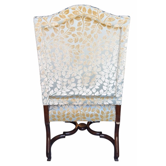 Textile Pair of Michael Taylor Scalamandre Cut Velvet Upholstered Armchairs For Sale - Image 7 of 7