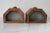 Brown Pair of Vintage Wood Wall Pocket Planters W/ Lion Head Motif For Sale - Image 8 of 11