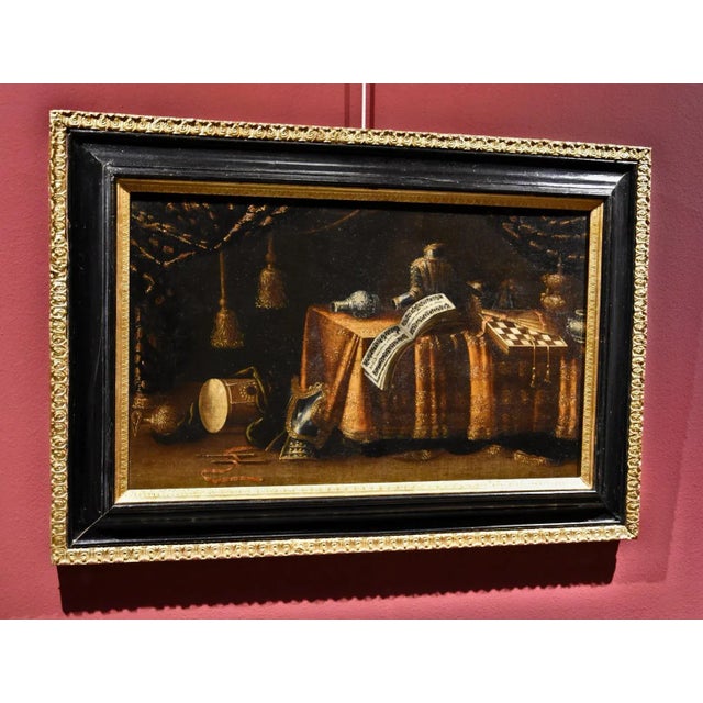 Francesco Noletti Detto Il Maltese, Still Life with Armor, 1640, Oil on Canvas, Framed For Sale - Image 14 of 16