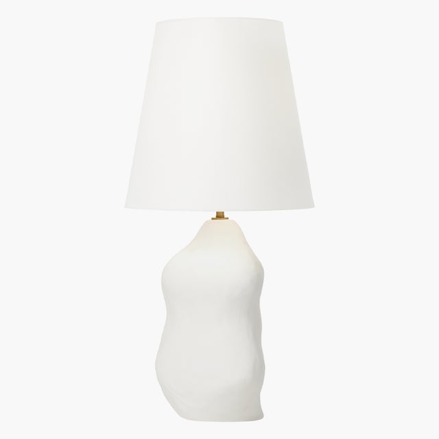 Contemporary Hable by Visual Comfort Studio Hable Broxton Table Lamp in Matte White Ceramic For Sale - Image 3 of 7
