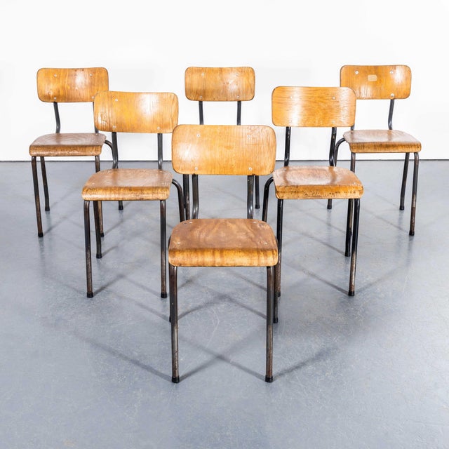 French Stacking Dining Chairs, 1960s, Set of 4 For Sale - Image 6 of 14