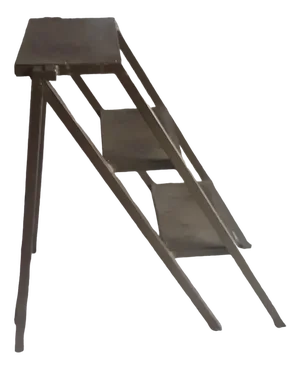 Vintage Industrial Step Ladder in Metal, 1950s