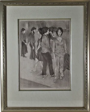 Raphael Soyer, Untitled, Street Scene, Circa 1975