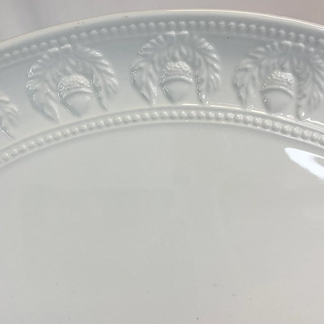 Vintage Italian Arts & Crafts Acorn & Laurel Wreath Platter, William Sonoma - Thanksgiving For Sale - Image 6 of 11
