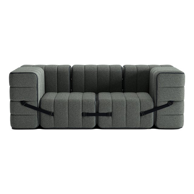 Flexible Two-Seater Sofa with Armrests by Ambivalenz, Set of 7 For Sale