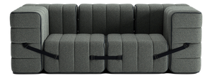 Flexible Two-Seater Sofa with Armrests by Ambivalenz, Set of 7