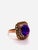 Purple Bochic Capri Vintage 18K Gold & Silver Multi-Gem Ring with Amethyst, Circa 1990 For Sale - Image 8 of 11
