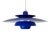 Vintage Scandinavian Blue Multi-Shade Pendant Lamp from El-Light, Denmark, 1970s For Sale