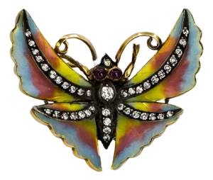 Late 20th Century 18k Enamel Wasp Pin