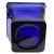 Cobalt Blue Recycled Heavy Optic Glass Square Vessel 4.75" For Sale - Image 9 of 9