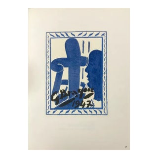 Georges Braque Lithograph P47 Braque Le Patron 1963 For Sale