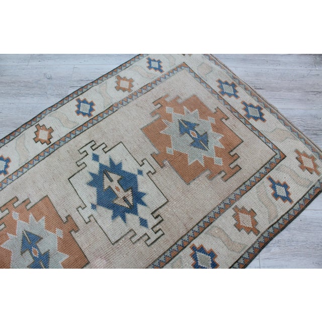 1960s Modern Handmade Runner Rug - 34"x87" For Sale In Raleigh - Image 6 of 12